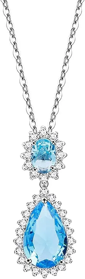 Lavencious Teardrop Dangle Necklace & Earring Sets for Women Trendy AAA Cubic Zirconia for Women