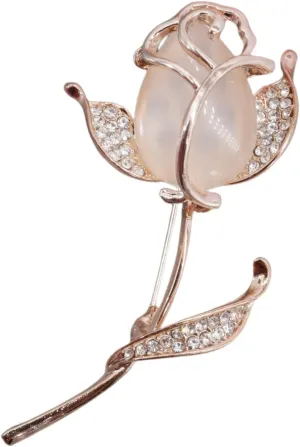 Lavender flower brooch crystal rhinestone tulip brooch elegant accessories jewelry women brooches and pins fashion jewelry wedding flowers lapel pin