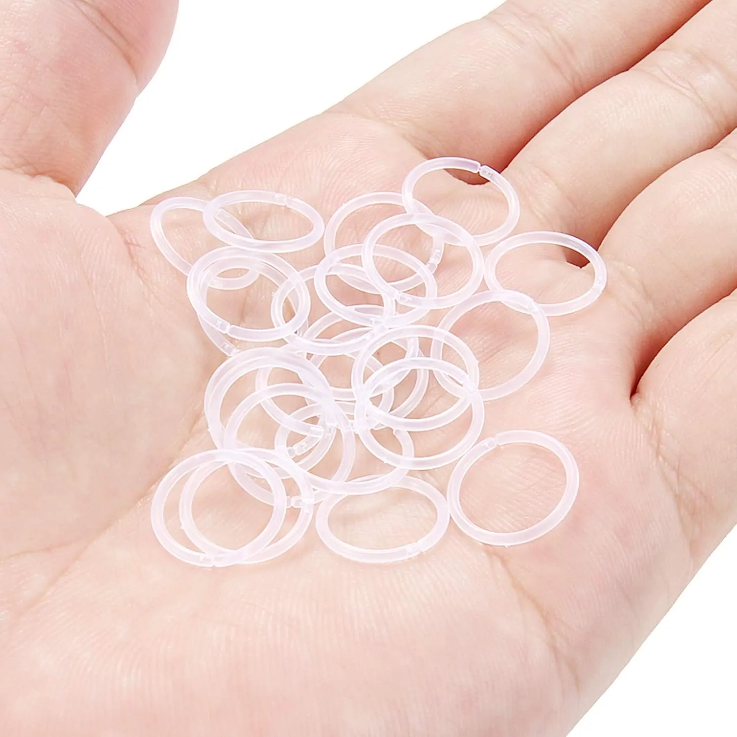 Lcolyoli 24PCS 16G Clear Septum Nose Hoop Rings Retainer Segment Ring Flexible Bioflex Tragus Helix Daith Rook Cartilage Earrings Clicker Hoop Piercing Jewelry for Women Men Dia. 6-12mm