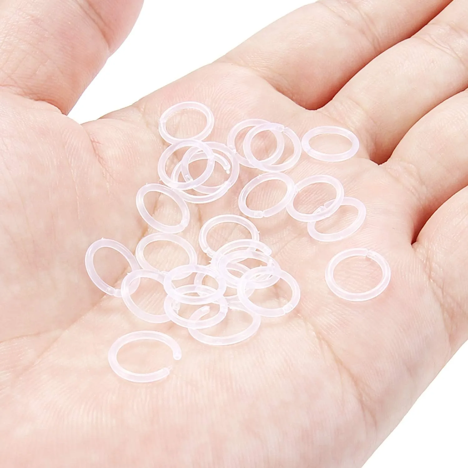 Lcolyoli 24PCS 16G Clear Septum Nose Hoop Rings Retainer Segment Ring Flexible Bioflex Tragus Helix Daith Rook Cartilage Earrings Clicker Hoop Piercing Jewelry for Women Men Dia. 6-12mm