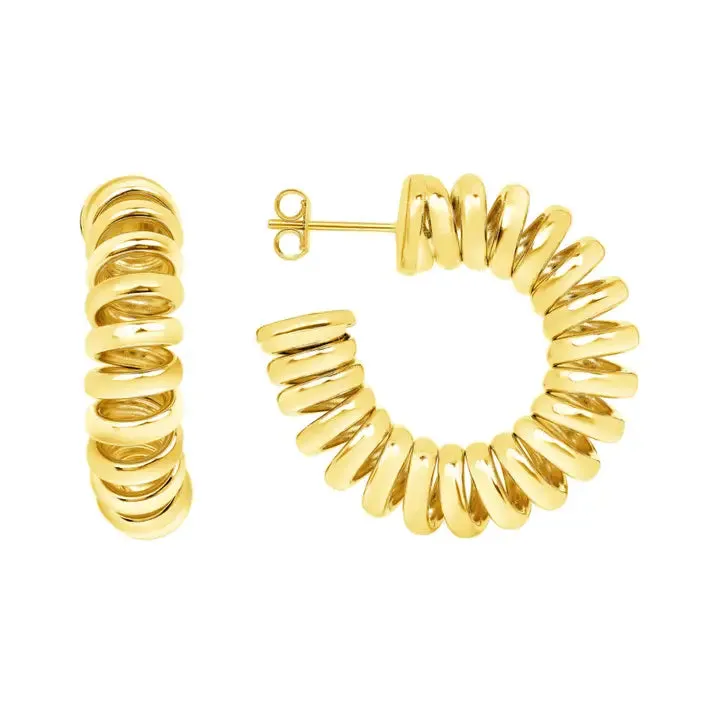 LeMel Spring Hoops in Gold