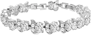 LMXXVJ Fashion Tennis Bracelet Created Emerald White Gold Plated Charm Bracelet Gifts Jewelry for Women
