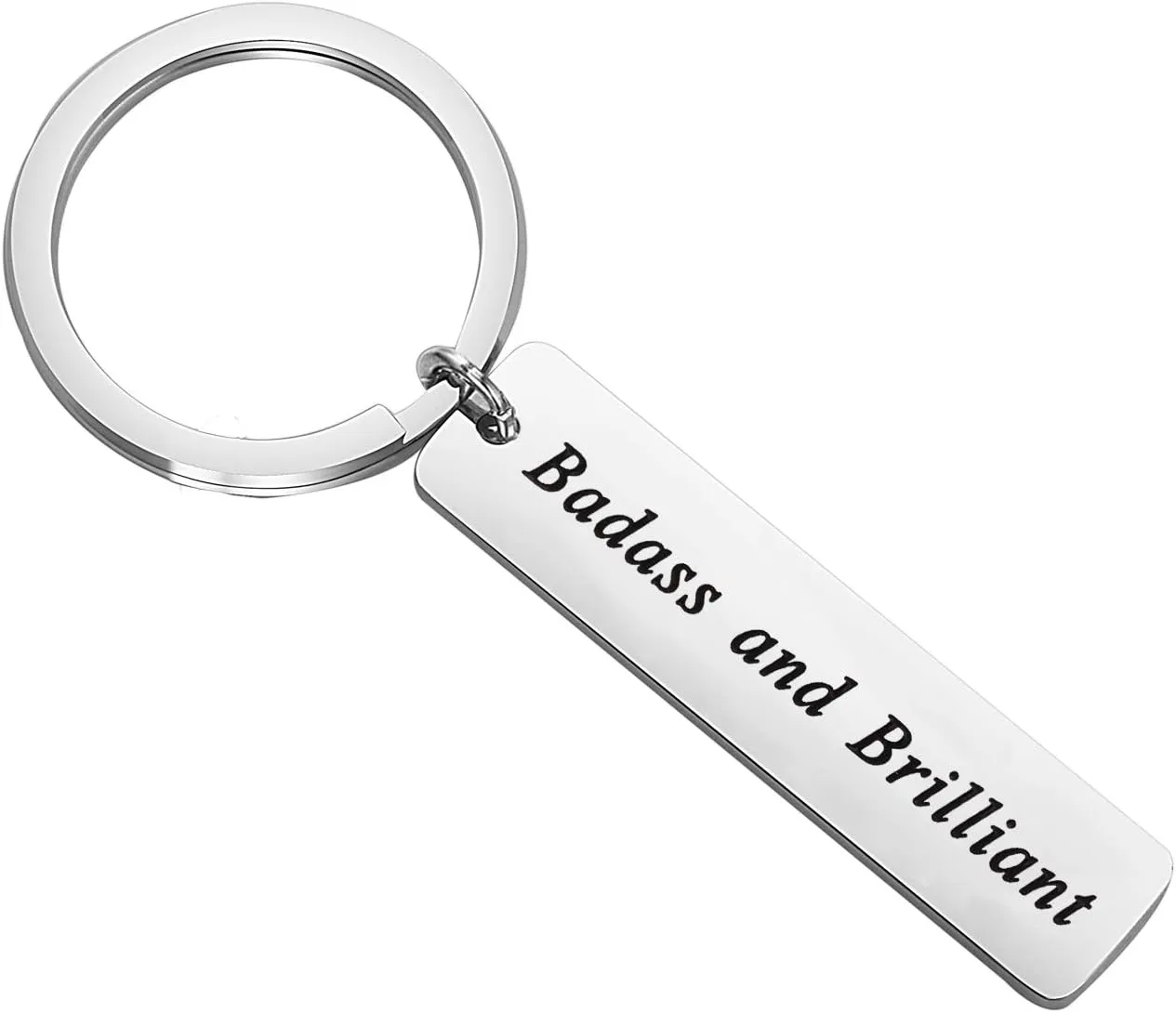 LQRI Inspiration Keychain Gift Badass & Brilliant Keychain Birthday Gift for Best Friend Girlfriend Badass Mom Badass Bitch