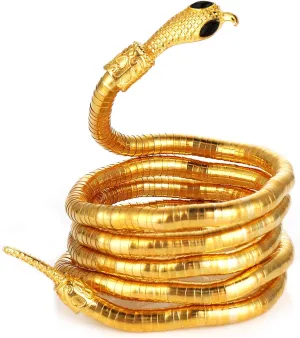 Lusofie Bendable Snake Necklace Snake Jewelry Adjustable Snake Bracelet Punk Accessories Gothic Jewelry Snake Necklace for Women
