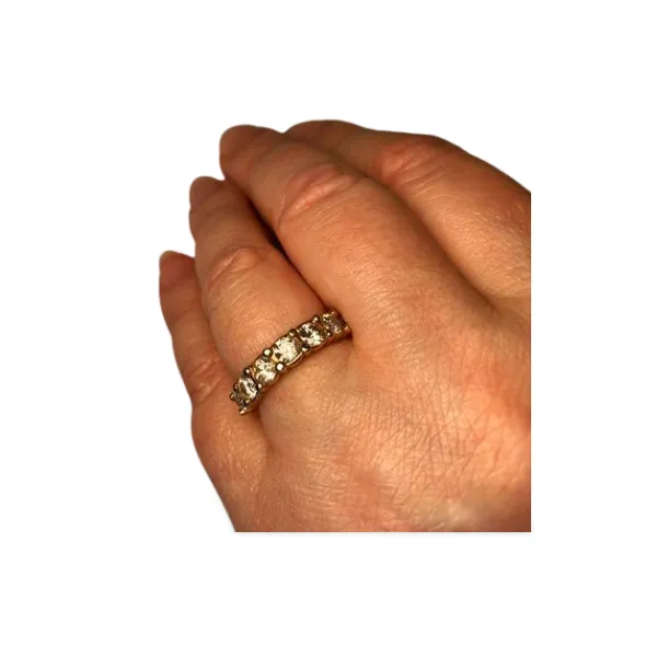Magnificent Estate 14K Pink Rose Gold Diamond Eternity Wedding Band Ring