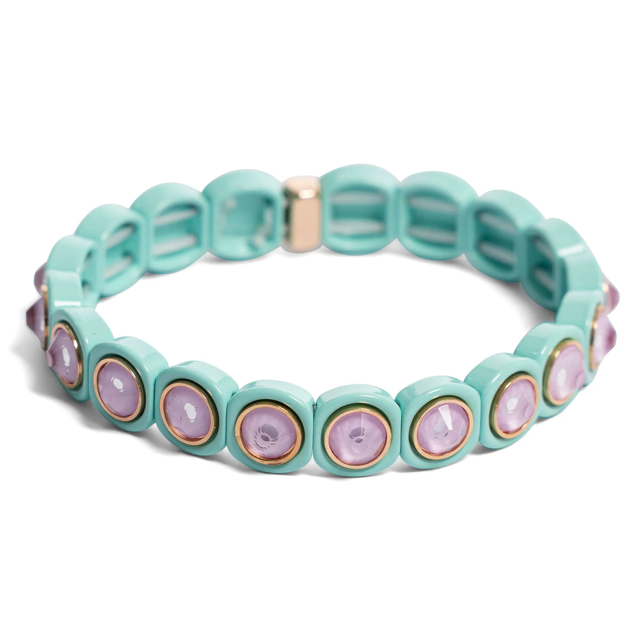 Malibu Sugar - Aspen Jewel 2024 Bracelet Assortment - Emerald Green w/ Pink Stones