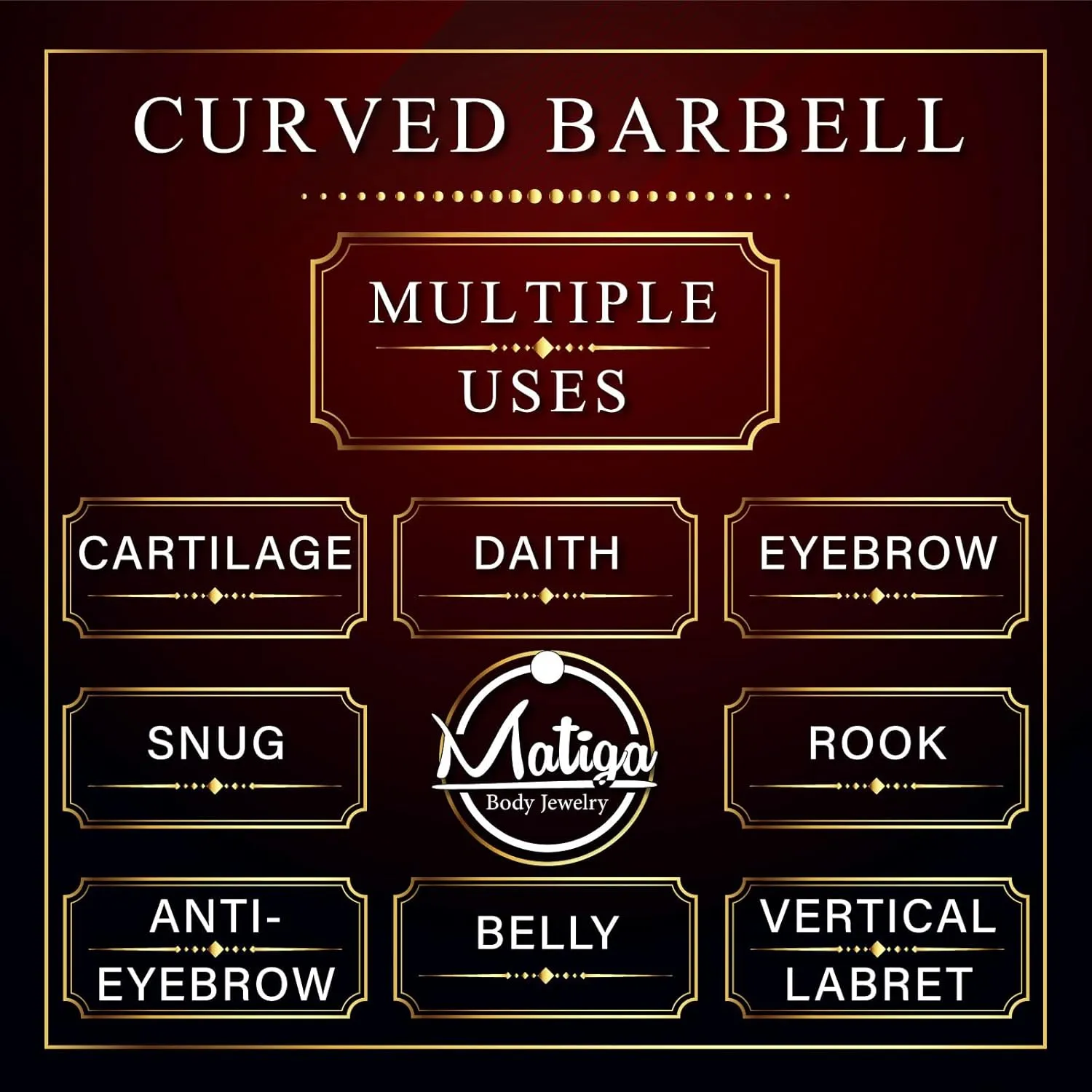 MATIGA 2Pcs Steel Curved Barbell Piercing Jewelry Rook Cartilage Tragus Lip Daith Eyebrow 3mm Crystal Ball and Size More Choices