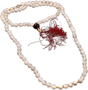 Meditation Blue Fire Moonstone 108 Mala Necklace|Natural AAA Moonstone Mala|108 Prayer Beaded Mala Necklace| Hand Knotted Mala Bracelet | Japa Mala| 8mm Round Beads|, ys/m, Gemstone, Moonstone, White