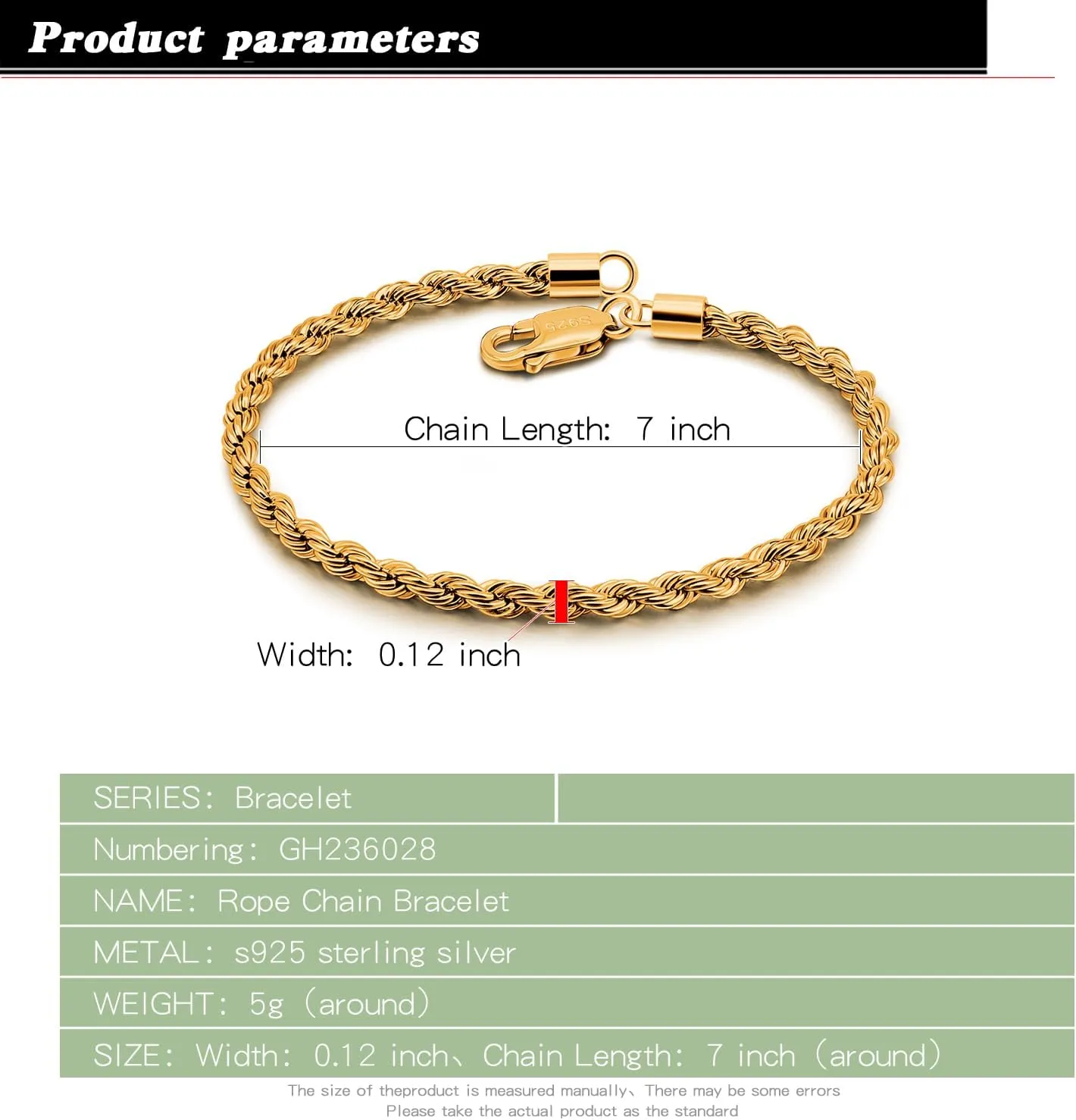 Men Diamond Cut 925 Sterling Silver 3mm Twist Rope Chain Bracelets Women Bangle Clasp Rope Box Chain link 6.3" 6.7" 7" 7.5" 8" 8.5" 9" Cuff Jewelry Gifts