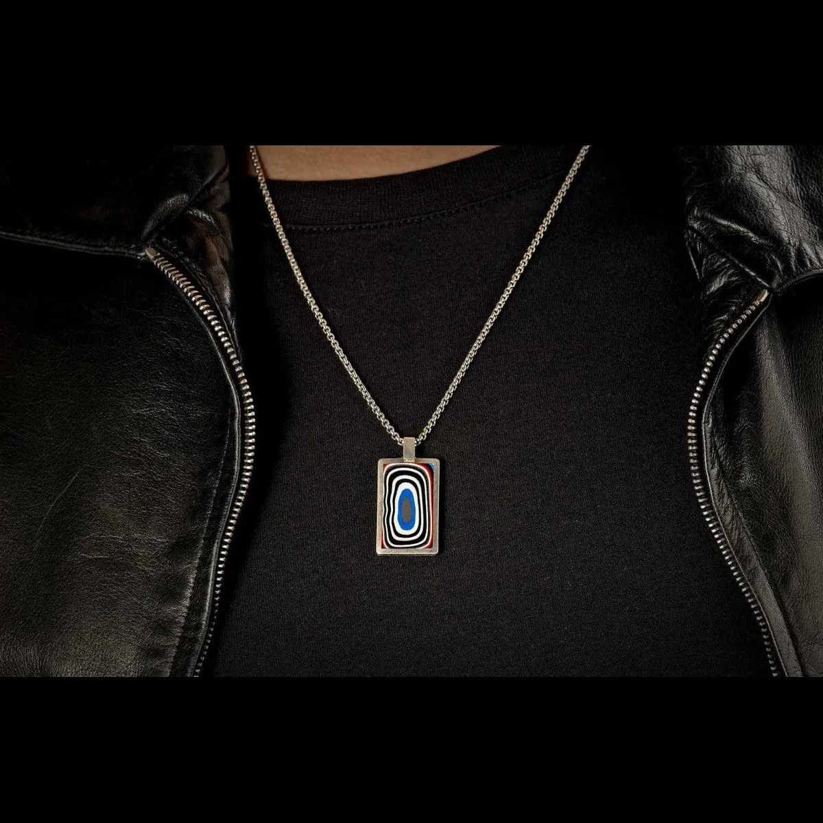 Men's Fordite Shift Necklace - P44 FD
