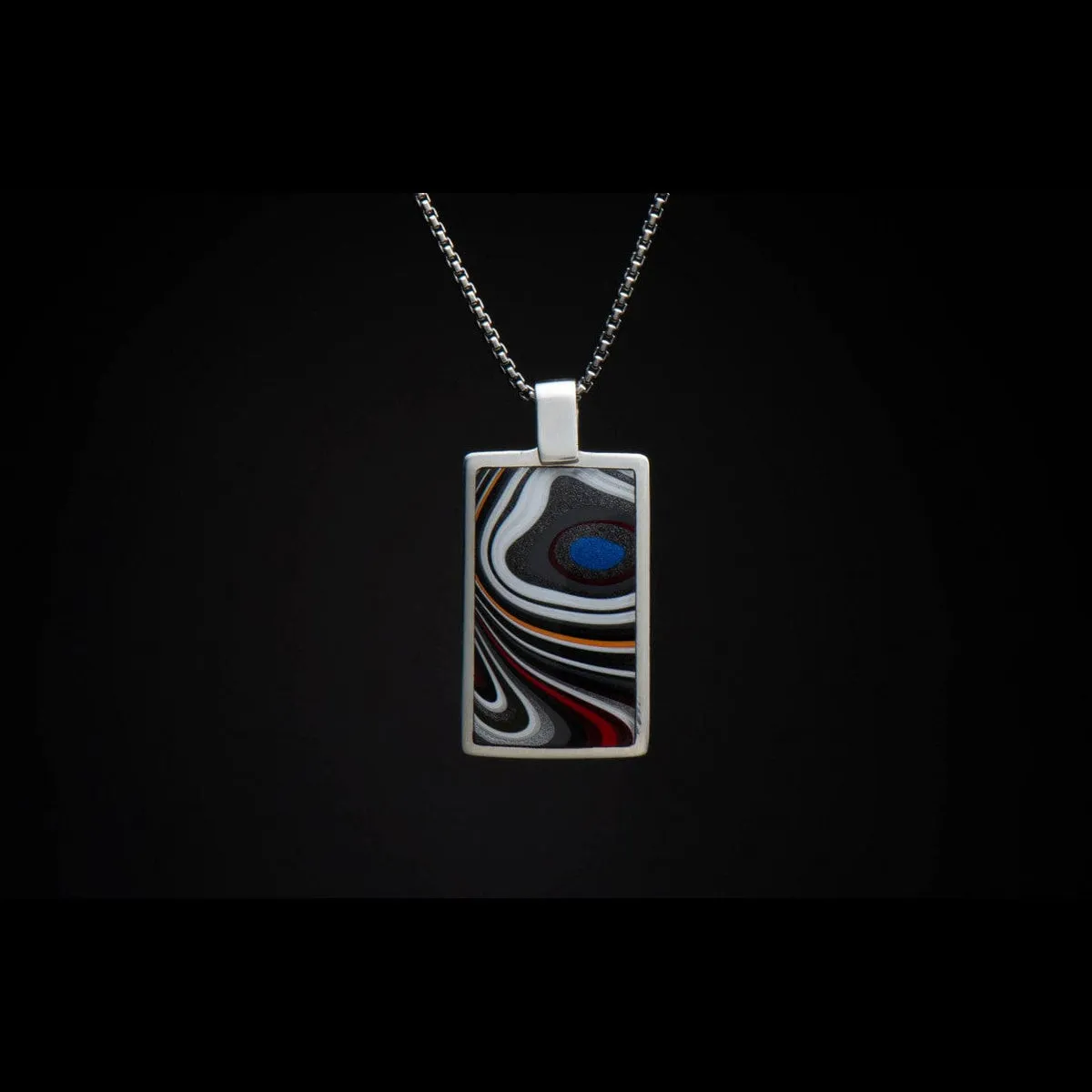 Men's Fordite Shift Necklace - P44 FD
