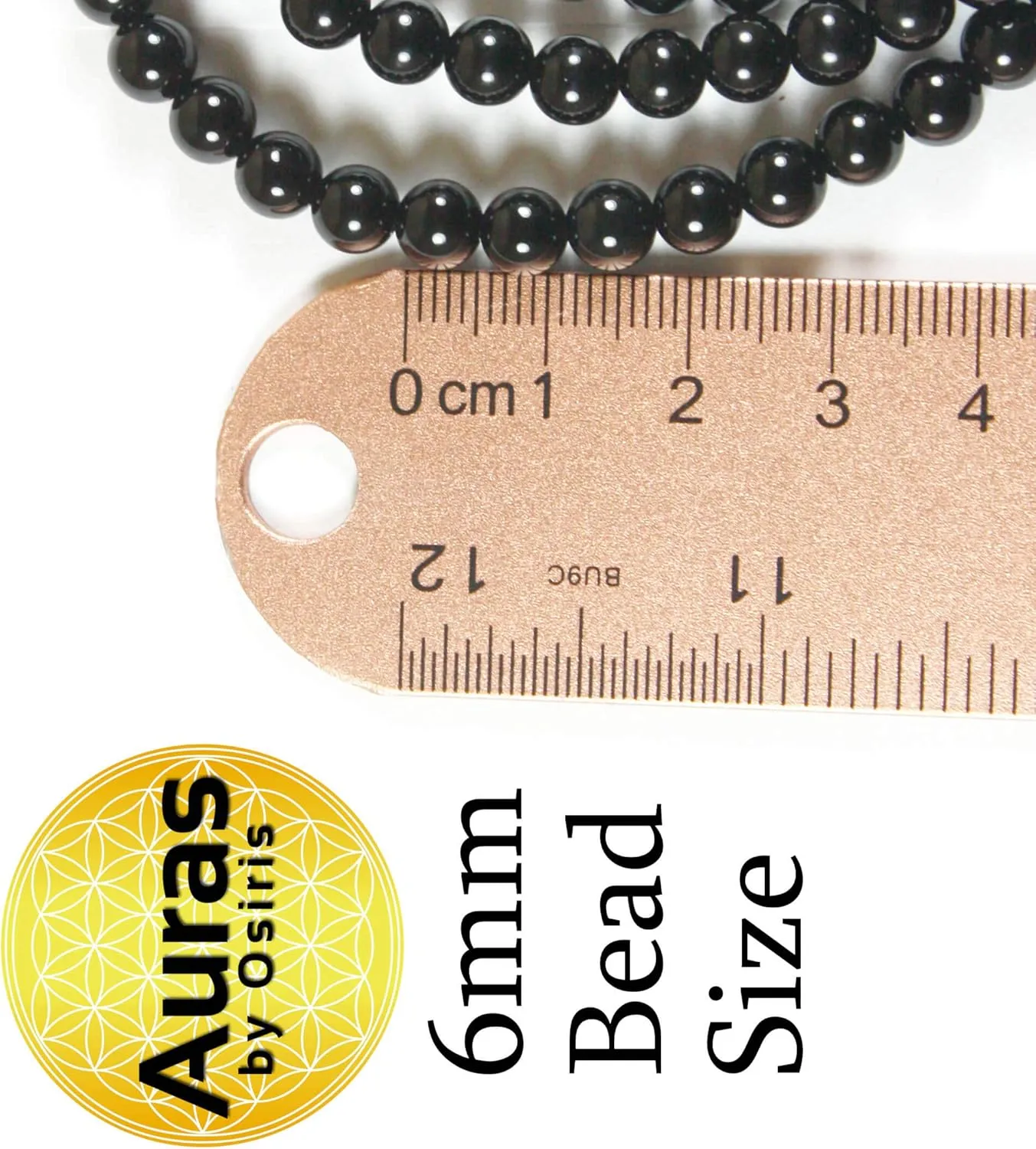 Men's Healing Crystal Necklace - 16/19/24/30 Inch Beaded Chains with 6/8/10/12/14/16mm Gemstones Handmade in USA