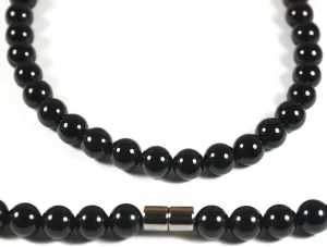 Men's Healing Crystal Necklace - 16/19/24/30 Inch Beaded Chains with 6/8/10/12/14/16mm Gemstones Handmade in USA