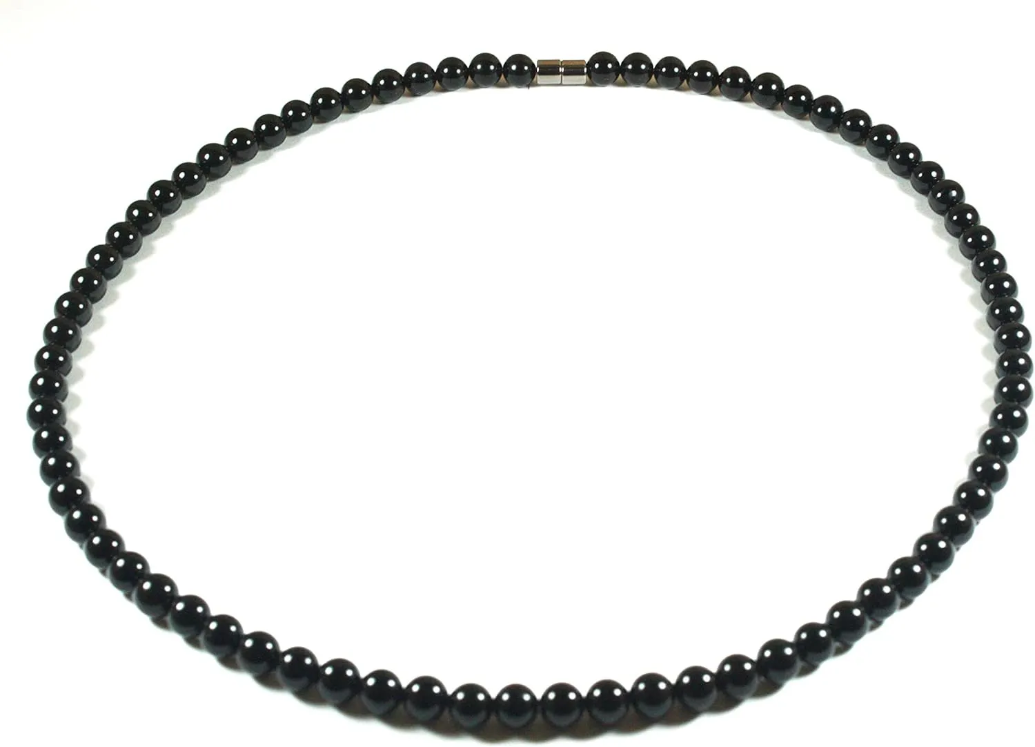 Men's Healing Crystal Necklace - 16/19/24/30 Inch Beaded Chains with 6/8/10/12/14/16mm Gemstones Handmade in USA
