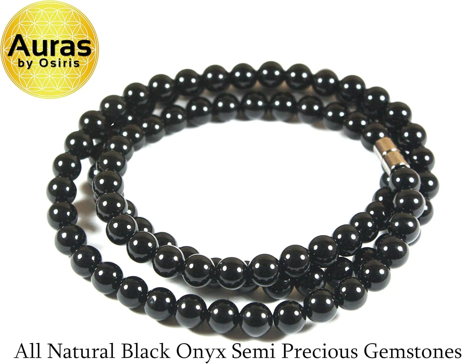 Men's Healing Crystal Necklace - 16/19/24/30 Inch Beaded Chains with 6/8/10/12/14/16mm Gemstones Handmade in USA