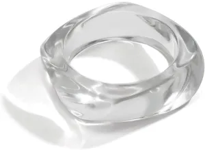MIFYNN Chunky Transparent Acrylic Bracelet - Irregular Large Square Geometric Polygon Candy Bangle for Women
