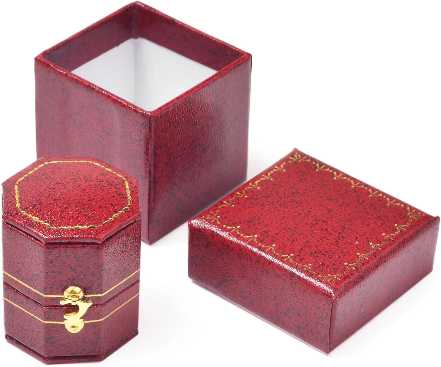 Mini ring box for proposals, engagements, weddings - fits easily in your pocket or handbag - Red