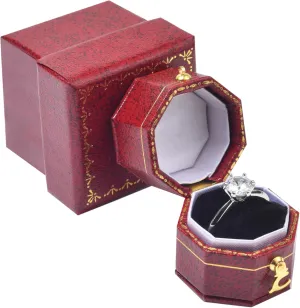 Mini ring box for proposals, engagements, weddings - fits easily in your pocket or handbag - Red