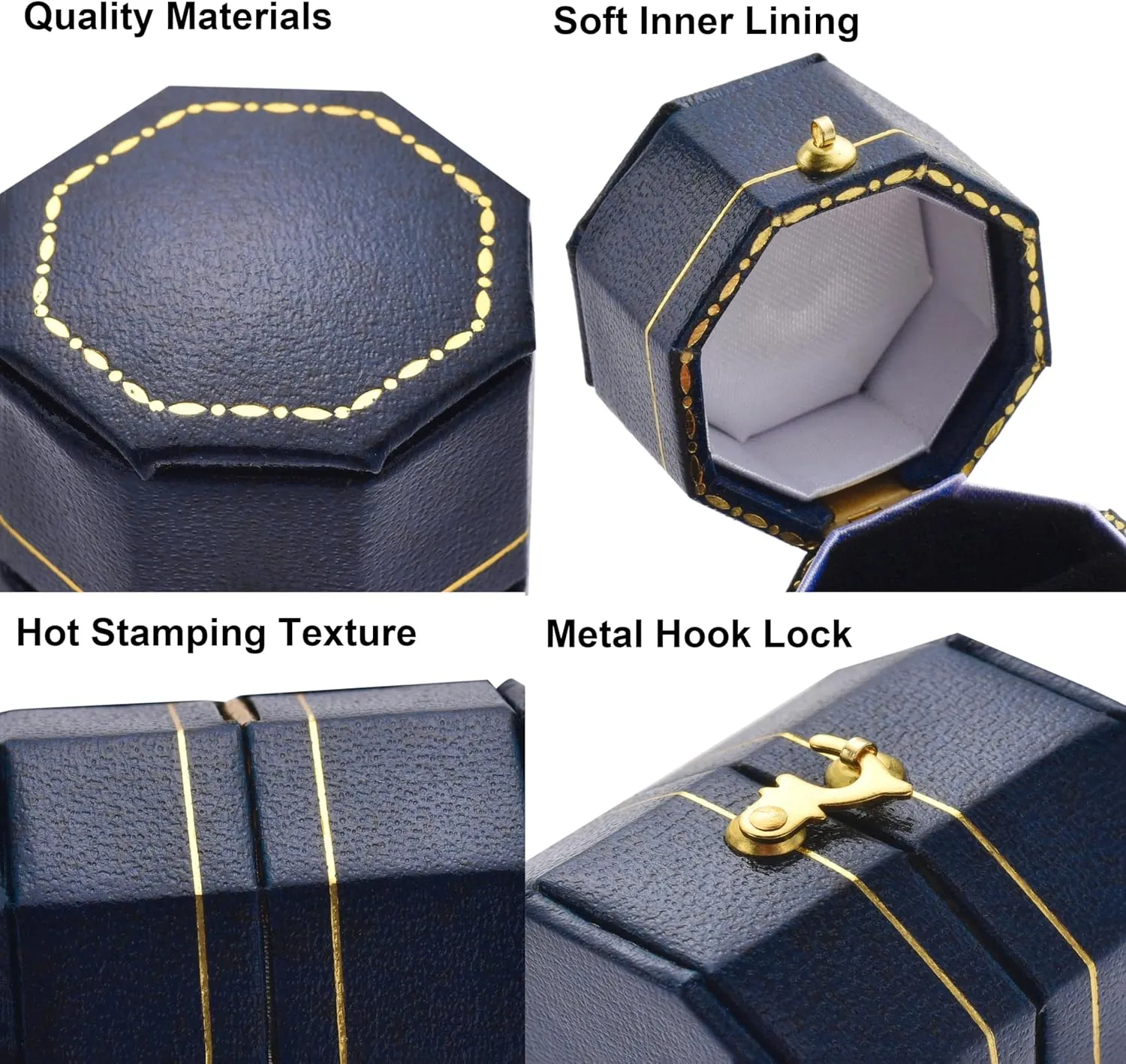 Mini ring box for proposals, engagements, weddings - fits easily in your pocket or handbag - Sapphire Blue