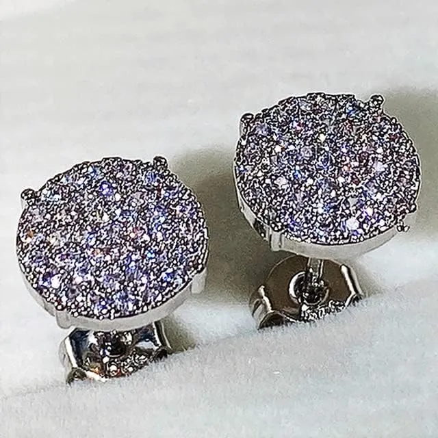Minimalist Small Stud Earrings with Shiny Cubic Zirconia Stone Statement Earrings for Women Fancy Gift Trendy Jewelry
