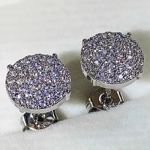 Minimalist Small Stud Earrings with Shiny Cubic Zirconia Stone Statement Earrings for Women Fancy Gift Trendy Jewelry