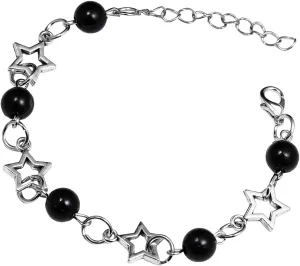 Minimalist Y2k Star Pearl Double Layer Colorful Beaded Lightweight Bracelet Aesthetic Accessories Grunge Punk Cool Bangle Friendship Dainty Jewelry for Women