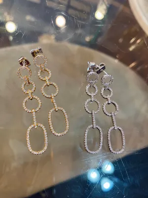 Modern Link Drop Earring