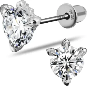 Moissanite Stud Earrings,Dragon Claws Earrings, D Color Round Cut VVS1 Diamond 925 Sterling Silver Plated Earrings,luxury gift for Women Men