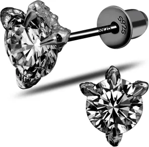 Moissanite Stud Earrings,Dragon Claws Earrings, D Color Round Cut VVS1 Diamond 925 Sterling Silver Plated Earrings,luxury gift for Women Men