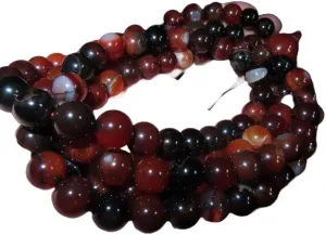 Natural Black Honey Agate 10mm 108 Mala Beads, Spiritual, Meditation Beads, Reiki, Japa Mala, Buddhist Prayer Beads, Yoga Bracelet, healing beads LKMALA-RRGU-396