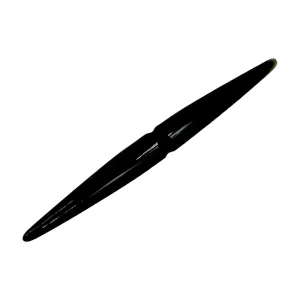 Natural Black Obsidian Crystal Handmade Body Piercing Jewelry, Sizes 14g (1.6mm) to 1/2 inch (12mm) (6g (4mm))