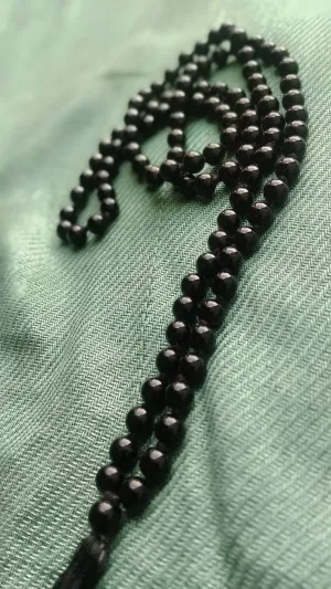 Natural Black Tourmaline 6mm 108 Mala Beads, Spiritual, Meditation Beads, Reiki, Japa Mala, Buddhist Prayer Beads, Yoga Bracelet, healing beads LKMALA-RRGU-548