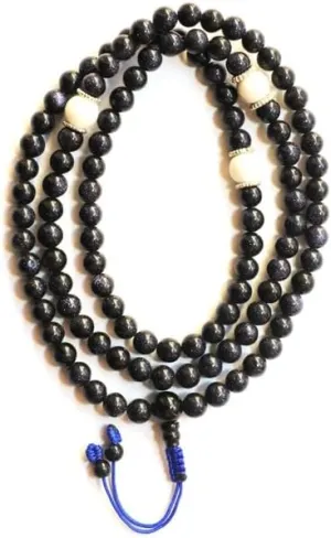 Natural Blue Sun Stone, conch shell 8mm 108 Mala Beads, Spiritual, Meditation Beads, Reiki, Japa Mala, Buddhist Prayer Beads, Yoga Bracelet, healing beads LKMALA-RRGU-933