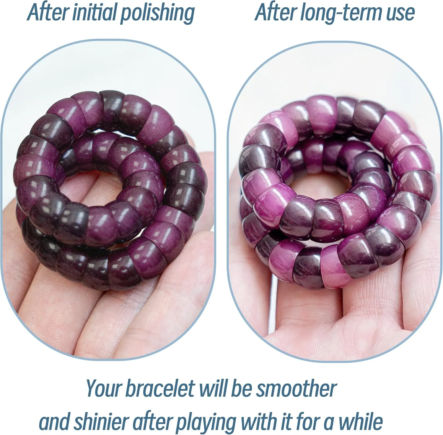 Natural Bodhi Seeds Beaded Bracelets, Zen Fidget Stretch Bracelet Alleviate Anxiety Stress, Protection Healing Bodhi Bracelet with Gift Box for Women Men