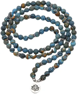 Natural calsilica jasper 6mm 108 Mala Beads, Spiritual, Meditation Beads, Reiki, Japa Mala, Buddhist Prayer Beads, Yoga Bracelet, healing beads LKMALA-RRGU-2597