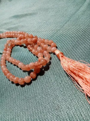 Natural Carnelian 6mm 108 Mala Beads, Spiritual, Meditation Beads, Reiki, Japa Mala, Buddhist Prayer Beads, Yoga Bracelet, healing beads LKMALA-RRGU-552