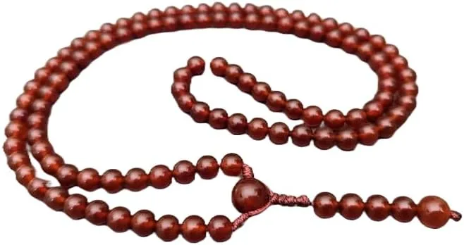 Natural Carnelian 8mm 108 Mala Beads, Spiritual, Meditation Beads, Reiki, Japa Mala, Buddhist Prayer Beads, Yoga Bracelet, healing beads LKMALA-RRGU-181