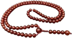 Natural Carnelian 8mm 108 Mala Beads, Spiritual, Meditation Beads, Reiki, Japa Mala, Buddhist Prayer Beads, Yoga Bracelet, healing beads LKMALA-RRGU-181