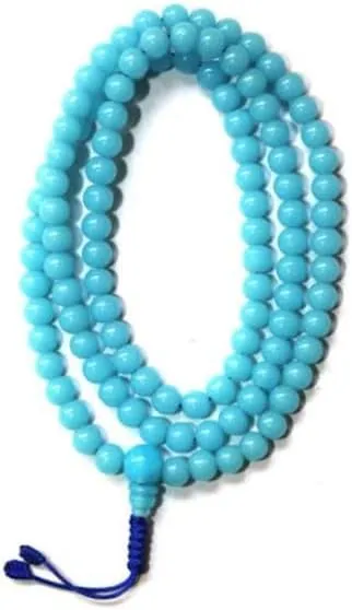 Natural colored glass 8mm 108 Mala Beads, Spiritual, Meditation Beads, Reiki, Japa Mala, Buddhist Prayer Beads, Yoga Bracelet, healing beads LKMALA-RRGU-801