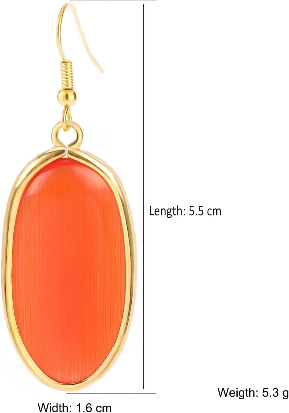 Natural Crystal Healing Stone Drop Dangle Earrings for Women