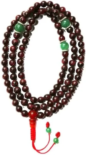Natural Garnet ,jade and carnelian 8mm 108 Mala Beads, Spiritual, Meditation Beads, Reiki, Japa Mala, Buddhist Prayer Beads, Yoga Bracelet, healing beads LKMALA-RRGU-667