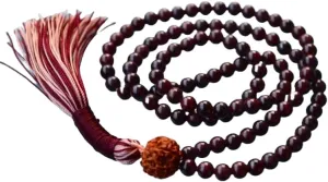 Natural GARNET , rudraksh 8mm 108 Mala Beads, Spiritual, Meditation Beads, Reiki, Japa Mala, Buddhist Prayer Beads, Yoga Bracelet, healing beads LKMALA-RRGU-1853