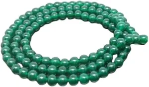 Natural Green Jade 6mm 108 Mala Beads, Spiritual, Meditation Beads, Reiki, Japa Mala, Buddhist Prayer Beads, Yoga Bracelet, healing beads LKMALA-RRGU-341