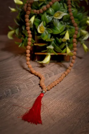 Natural himalayan rudraksh 8mm 108 Mala Beads, Spiritual, Meditation Beads, Reiki, Japa Mala, Buddhist Prayer Beads, Yoga Bracelet, healing beads LKMALA-RRGU-3096