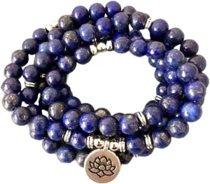 Natural Lapis Lazuli 6mm 108 Mala Beads, Spiritual, Meditation Beads, Reiki, Japa Mala, Buddhist Prayer Beads, Yoga Bracelet, healing beads LKMALA-RRGU-1083