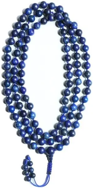 Natural Lapis Lazuli 6mm 108 Mala Beads, Spiritual, Meditation Beads, Reiki, Japa Mala, Buddhist Prayer Beads, Yoga Bracelet, healing beads LKMALA-RRGU-956