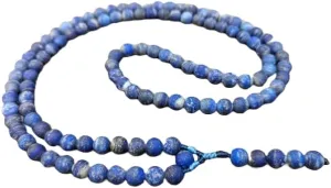 Natural Lapis lazuli 8mm 108 Mala Beads, Spiritual, Meditation Beads, Reiki, Japa Mala, Buddhist Prayer Beads, Yoga Bracelet, healing beads LKMALA-RRGU-183