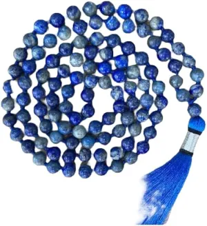 Natural Lapis Lazuli 8mm 108 Mala Beads, Spiritual, Meditation Beads, Reiki, Japa Mala, Buddhist Prayer Beads, Yoga Bracelet, healing beads LKMALA-RRGU-631