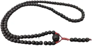 Natural Lava 6mm,10mm 108 Mala Beads, Spiritual, Meditation Beads, Reiki, Japa Mala, Buddhist Prayer Beads, Yoga Bracelet, healing beads LKMALA-RRGU-157