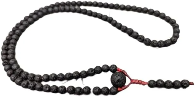 Natural Lava 6mm,10mm 108 Mala Beads, Spiritual, Meditation Beads, Reiki, Japa Mala, Buddhist Prayer Beads, Yoga Bracelet, healing beads LKMALA-RRGU-157